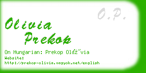 olivia prekop business card